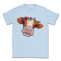 Dusty Blue Cow With Flowers Classic Tee - Bettercallsaul