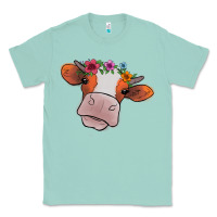 Seafoam Cow With Flowers Classic Tee - Bettercallsaul