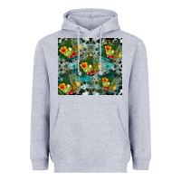 Heather Grey summer fruits Heavyweight Hoodie - CowhideDigitalArt