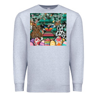 Heather Grey easter Premium Sweatshirt - CowhideDigitalArt