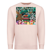 Pale Pink easter Premium Sweatshirt - CowhideDigitalArt