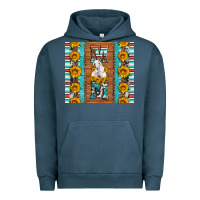 Pigment Midnight Navy goat family mom sunflowers serape leopard cowhide tumbler Urban Hoodie - Artiststas