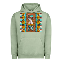 Pigment Oil Green goat family mom sunflowers serape leopard cowhide tumbler Urban Hoodie - Artiststas