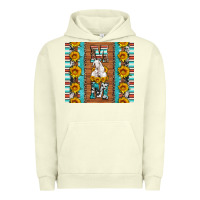 Pigment Pistachio goat family mom sunflowers serape leopard cowhide tumbler Urban Hoodie - Artiststas