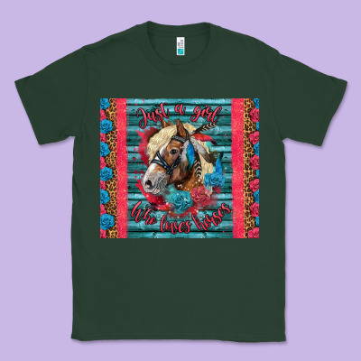 Just A Girl Who Loves Horses Classic Tee Designed By Lillyallendesigns