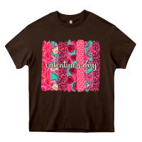 Chocolate Brown valentines day brushstroke background brushstroke Heavy Core Tee - NancyCooperArtShop