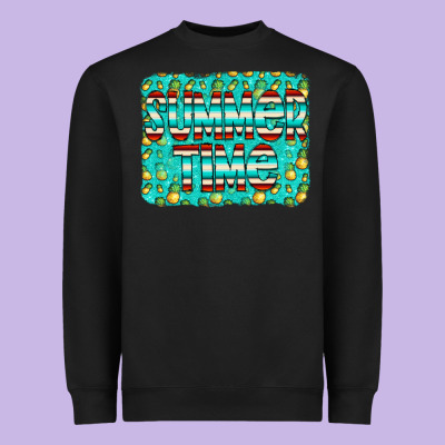 Summer Time Glitter Pineable Heavyweight Sweatshirt Designed By Cowcowdesign
