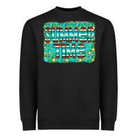 Black summer time glitter pineable Heavyweight Sweatshirt - CowCowDesign
