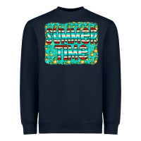Navy summer time glitter pineable Heavyweight Sweatshirt - CowCowDesign