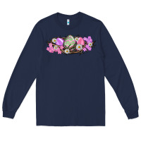 Navy Easter eggs and crown of thorns Easter Day Long Sleeve Tee - HowdyJamesFarm