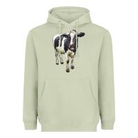 Matcha Holstein Bull Heavyweight Hoodie - LillyAllenDesigns