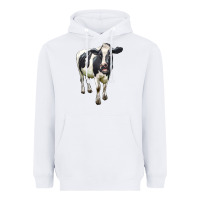 White Holstein Bull Heavyweight Hoodie - LillyAllenDesigns