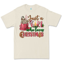 Bone Pink Just a girl who loves Christmas Premium Tee - NancyCooperArtShop