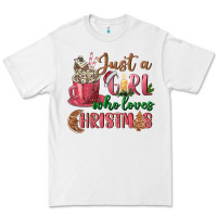 Pink Just A Girl Who Loves Christmas Premium Tee | Teevron