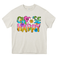 Cream choose happy with smile Heavy Core Tee - NancyCooperArtShop
