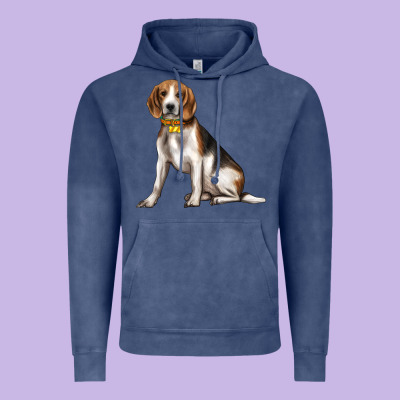 Beagle With Overflow Vintage Hoodie Designed By Texasbilliewilder