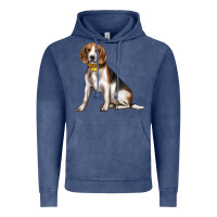 Vintage Denim beagle with overflow Vintage Hoodie - texasbilliewilder