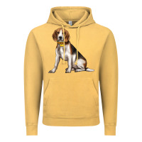 Vintage Mustard beagle with overflow Vintage Hoodie - texasbilliewilder