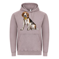Vintage Zinc beagle with overflow Vintage Hoodie - texasbilliewilder