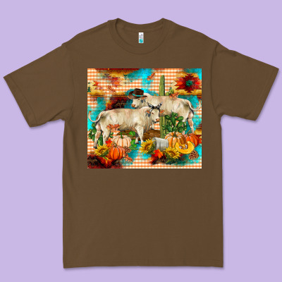 Fall Charolais Bulls Premium Tee Designed By Ranaportraitstore