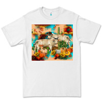 White fall charolais bulls Premium Tee - RanaPortraitStore