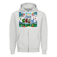 Dove Grey let it snow tumbler Zipper Hoodie - BundleAndBundleShop