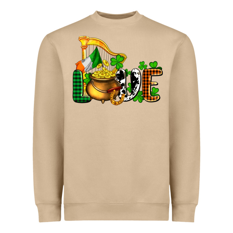 St. Patrick's Love And Golds Heavyweight Sweatshirt by OliviaCreatesArt | Teevron