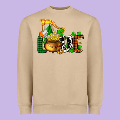 St. Patrick's Love And Golds Heavyweight Sweatshirt Designed By Oliviacreatesart