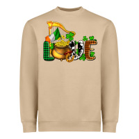 Mushroom St. Patrick's Love and golds Heavyweight Sweatshirt - OliviaCreatesArt