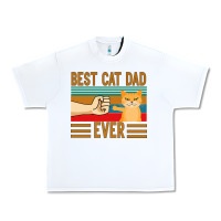 White Best Cat Dad Ever Urban Heavy Tee - Bettercallsaul