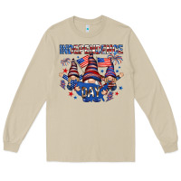 Mushroom Independence Day with gnomies Long Sleeve Tee - HowdyJamesFarm
