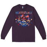 Plum Independence Day with gnomies Long Sleeve Tee - HowdyJamesFarm