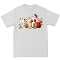 Dove Grey Christmas Milk and Cookie Latte Coffee Cups Premium Tee - MaliasSmallBusiness