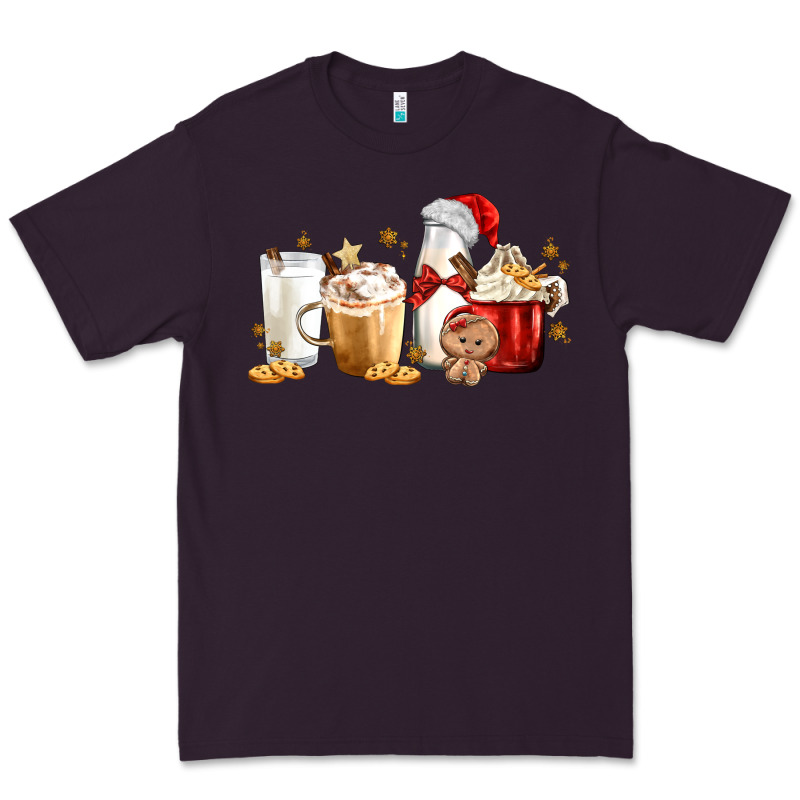 Christmas Milk And Cookie Latte Coffee Cups Premium Tee by MaliasSmallBusiness | Teevron