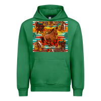Emerald galloping horse serape sunflowers turquoise and saddles Urban Hoodie - Artiststas