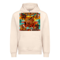 Galloping Horse Serape Sunflowers Turquoise And Saddles Urban Hoodie | Teevron