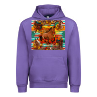 Tulip galloping horse serape sunflowers turquoise and saddles Urban Hoodie - Artiststas