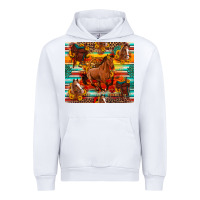 White galloping horse serape sunflowers turquoise and saddles Urban Hoodie - Artiststas
