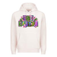 Pale Pink egg and easter Premium Hoodie - FaDigitalArtStudio