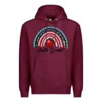 Burgundy sixth grade rainbow Premium Hoodie - RanaPortraitStore