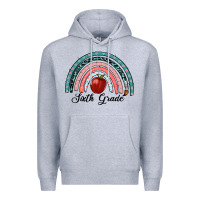 Heather Grey sixth grade rainbow Premium Hoodie - RanaPortraitStore