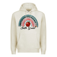 Oatmeal Heather sixth grade rainbow Premium Hoodie - RanaPortraitStore