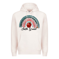 Pale Pink sixth grade rainbow Premium Hoodie - RanaPortraitStore