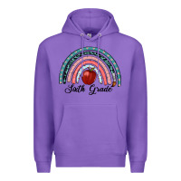 Purple sixth grade rainbow Premium Hoodie - RanaPortraitStore