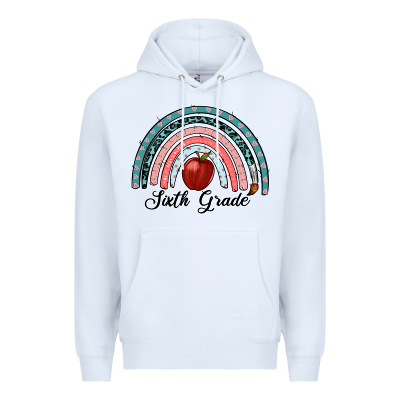 Sixth Grade Rainbow Premium Hoodie by RanaPortraitStore | Teevron