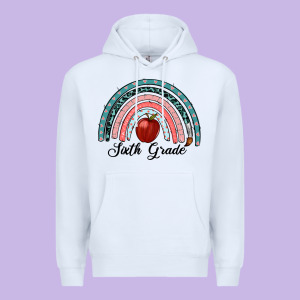 Sixth Grade Rainbow Premium Hoodie Designed By Ranaportraitstore