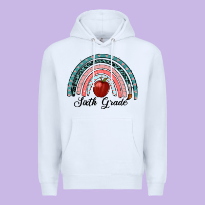 Sixth Grade Rainbow Premium Hoodie Designed By Ranaportraitstore