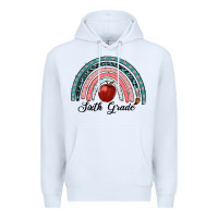 White sixth grade rainbow Premium Hoodie - RanaPortraitStore
