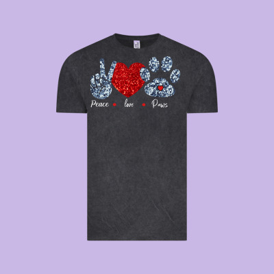 Peace Love Paws Vintage Tee Designed By Bettercallsaul