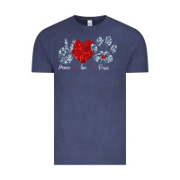 Vintage Denim Peace Love Paws Vintage Tee - Bettercallsaul